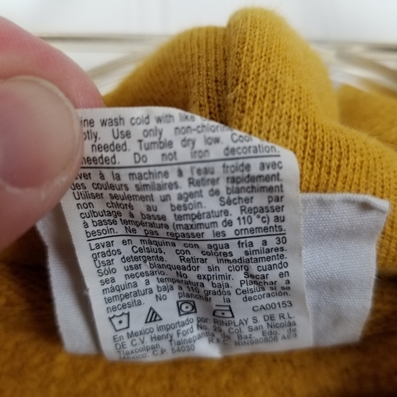 Champion Reverse Weave Hoodie Sweatshirt Pull Over Gold Yellow Adult Oversize S - Picture 4 of 8